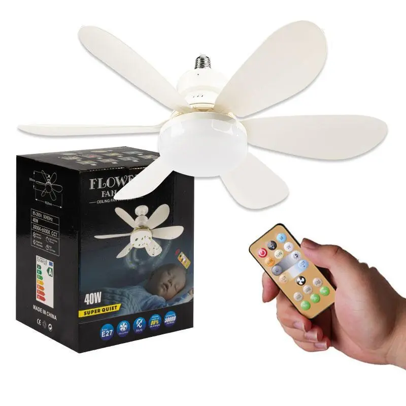 Remote Control Ceiling Fan, 40W LED Ceiling Fan with 3-speed Dimmable Light, Indoor LED Light, Ceiling Fan with Light, Home Decor, Room Decor