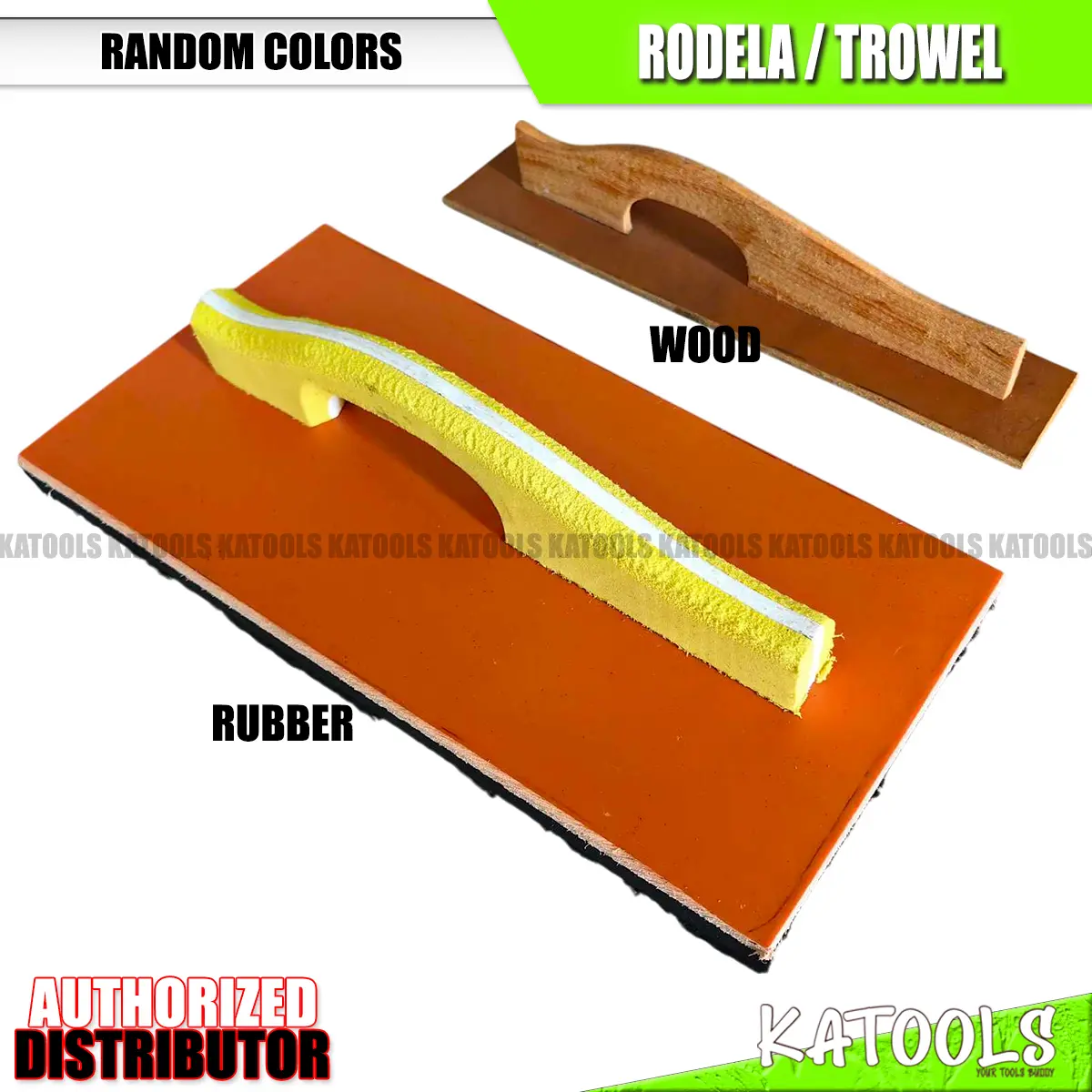 Plastering Trowel with Wood Handle Rodela / Rubber and Wood Cement Trowel