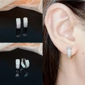 Anting Jepit Permata Lapis Titanium 24k Dan Perak 24K