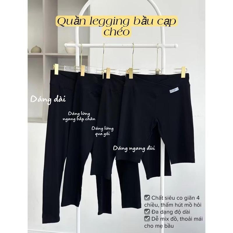 Quần legging bầu Joamom siêu co dãn đủ các dáng, độ dài