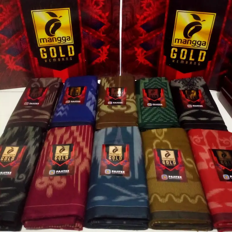 Sarung Mangga Gold Kembang Motif Terbaru Pria Dewasa Corak Kain 0
