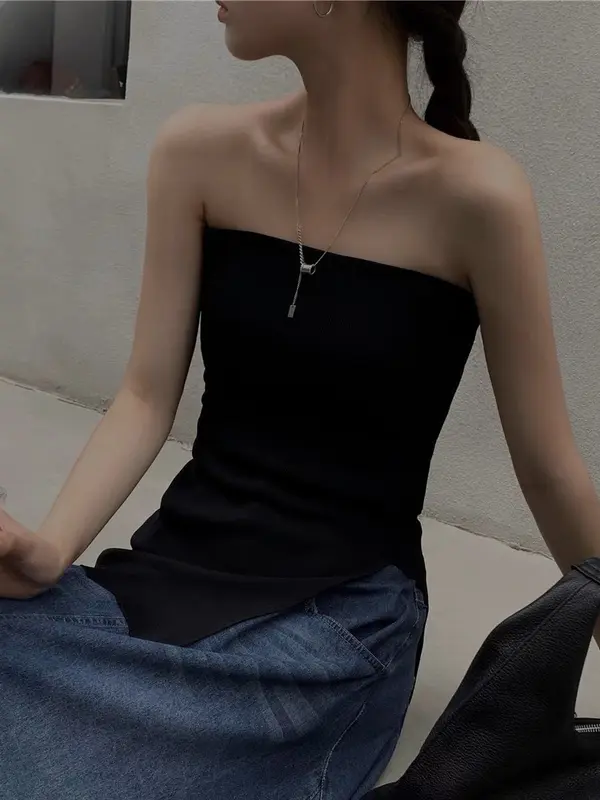 Áo Ống Vạt Chéo Xẻ Tà Cá Tính, Áo Cúp Ngực Lai Xéo - Sunday Clothing AO002 1