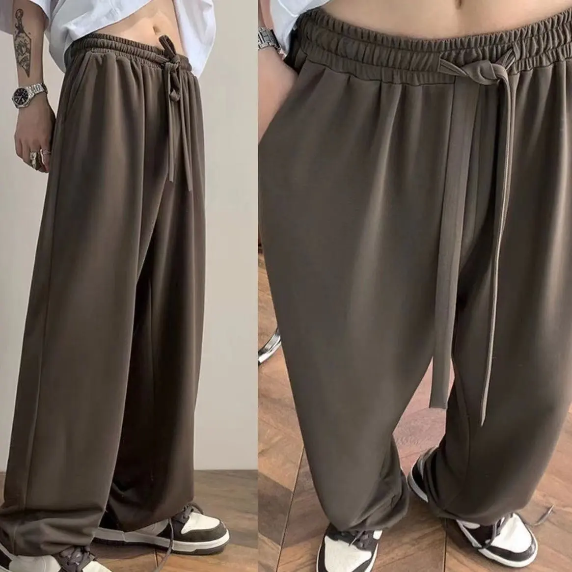 Draping Suit Pants Men's Spring and Autumn Loose Straight High Street Hong Kong Style Thin Wide Leg Draped Casual Pants