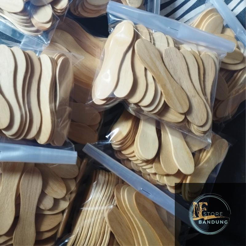 Sendok Kayu Es Krim Isi Berat 50 Gram Sendok Es Krim Kayu Stick Ice Cream Kayu Sekali Pakai Kitchenware 2