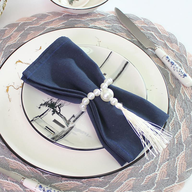 Set of 6 30x45cm Handmade Table Cloth Napkins Cotton Fabric Kitchen ...
