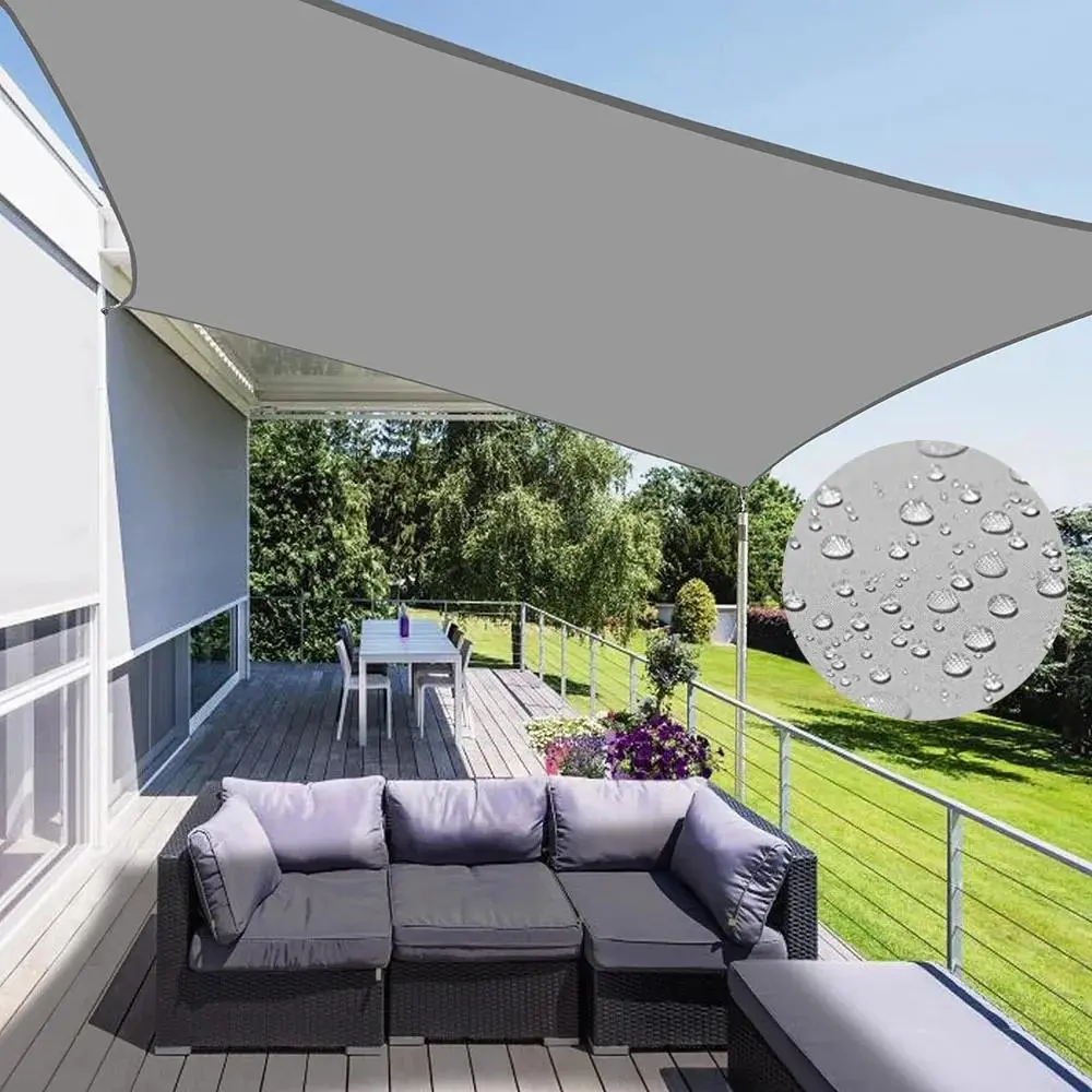 Outdoor Awning, 1 Count Waterproof Sun Shade Sail, Garden Canopy for Terrace Car, Hanging Rectangle Pool Sun-shelter Sunshade Sail, Home Supplies