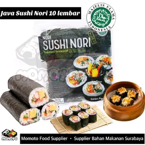 Sushi Nori Java Super food Sheet Gold 10 Lembar | Sushi Roasted Rumput Laut Halal MUI