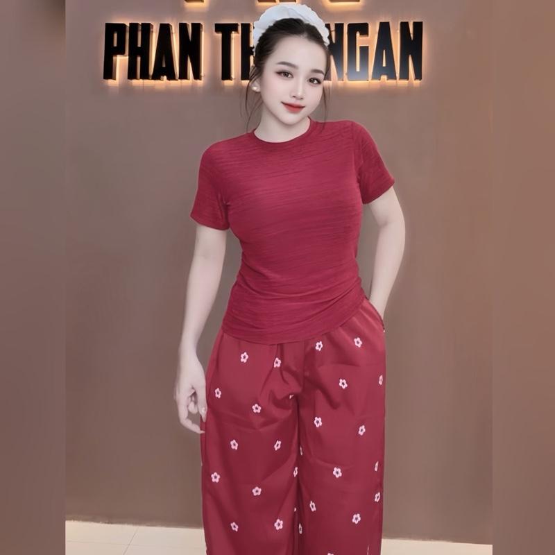 [40-60KG] SET PHỐI 9T ÁO THUN XƯỚC/NHŨ QUẦN CHẤT ĐŨI XƯỚC MỀM ĐẸP LAI REN cho nữ,vải mềm mịn 6