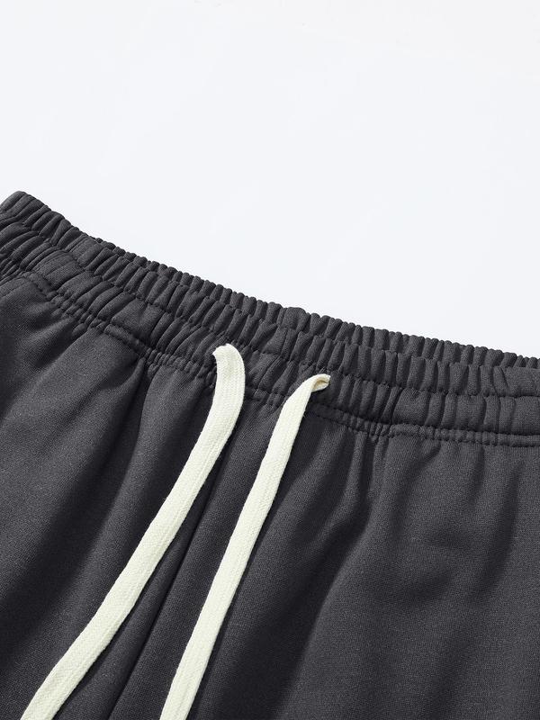 Men's Solid Color Pants, Casual Comfy Loose Trousers for Spring & Fall, Men's Bottoms for Daily Wear 2