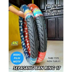 TERMURAH - SEPASANG [ 1 SET ] BAN LUAR MOTOR BEBEK 250 & 275 ATAU 70/90 & 80/90 RING 17 - SUPRA GRAND PRIMA LEGENDA KARISMA REVO BLADE JUPITER VEGA R ZR MX FIZ R FORCE 1 SMASH SHOGUN