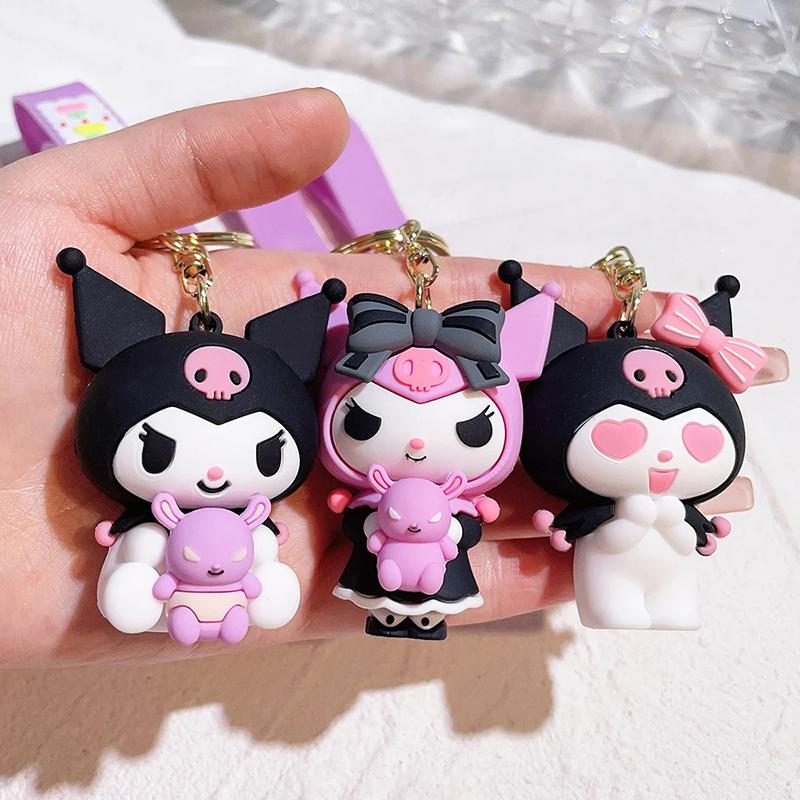 Móc Chìa Khóa Xe Hơi Kawaii, Sanrio, Anime, Hoạt Hình, Giai Điệu, Kuromi, Cinnamoroll, Đồ Chơi, Mặt Dây Chuyền Dễ Thương, Búp Bê, Vòng Chìa Khóa, Quà Tặng 0