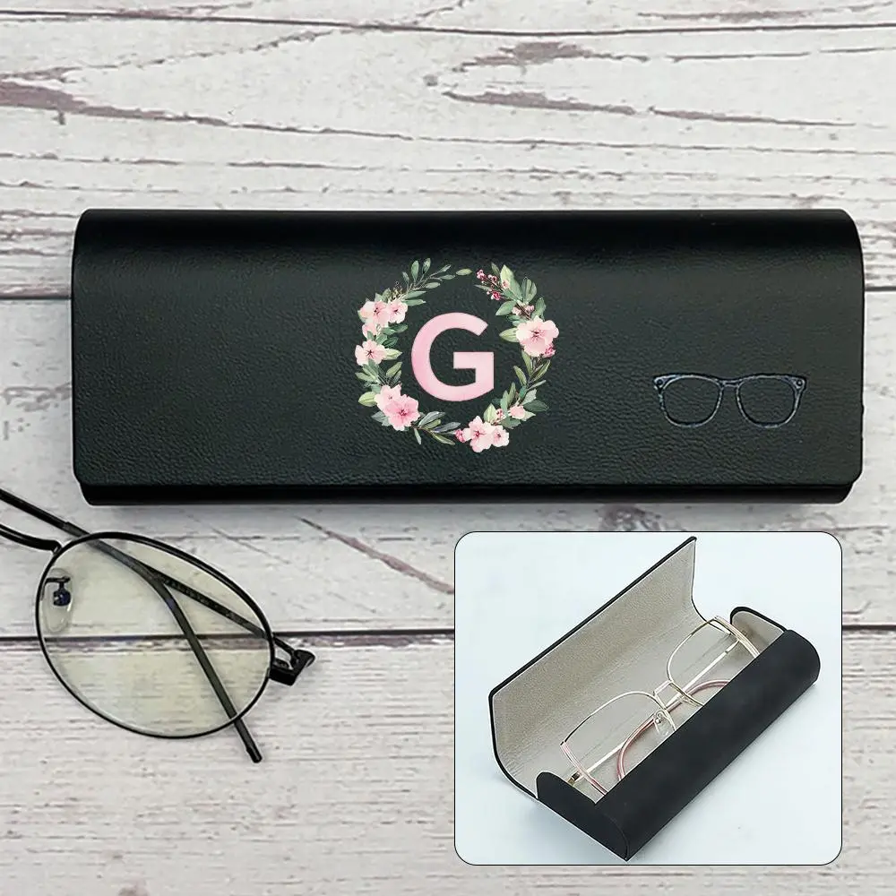 PU Leather Eyeglass Case, Portable Dustproof Waterproof Anti-pressure Eyeglass Organizer, Eyewear Box with Magnetic Switch for Travel