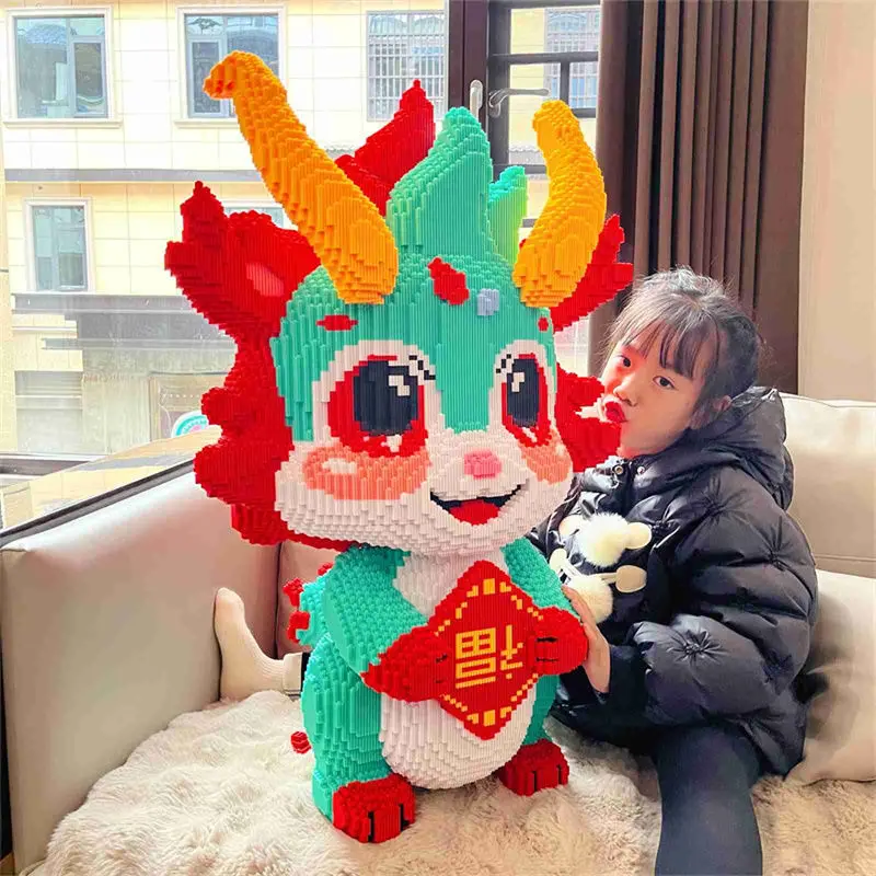 Khối Xây Dựng, Tương Thích Với Lego, Khuyến Mãi Đặc Biệt Nhập Khẩu, Chủ Đề Năm Rồng, Lắp Ráp Khổng Lồ, Đồ Chơi Và Bộ Ghép Hình, Thích Hợp Để Trang Trí, Lý Tưởng Cho Bé Gái, Năm Mới 2024 6