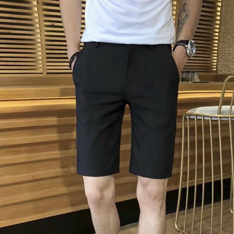 Combo 3 quần short tây THFashion chất cotton co giãn 4 chiều màu đen xanh đen xám đậm xám nhạt xám trắng size 28 29 30 31 32 33 34 35 36 37 Menswear