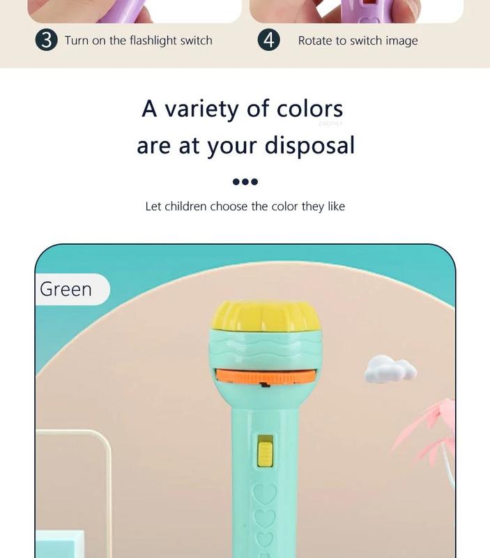 Product Introduction of Children's Flashlight Glows, and Early Education Before Going To Bed Recognizes The Projection of Various Patterns of Dinosaurs and Animals. 10