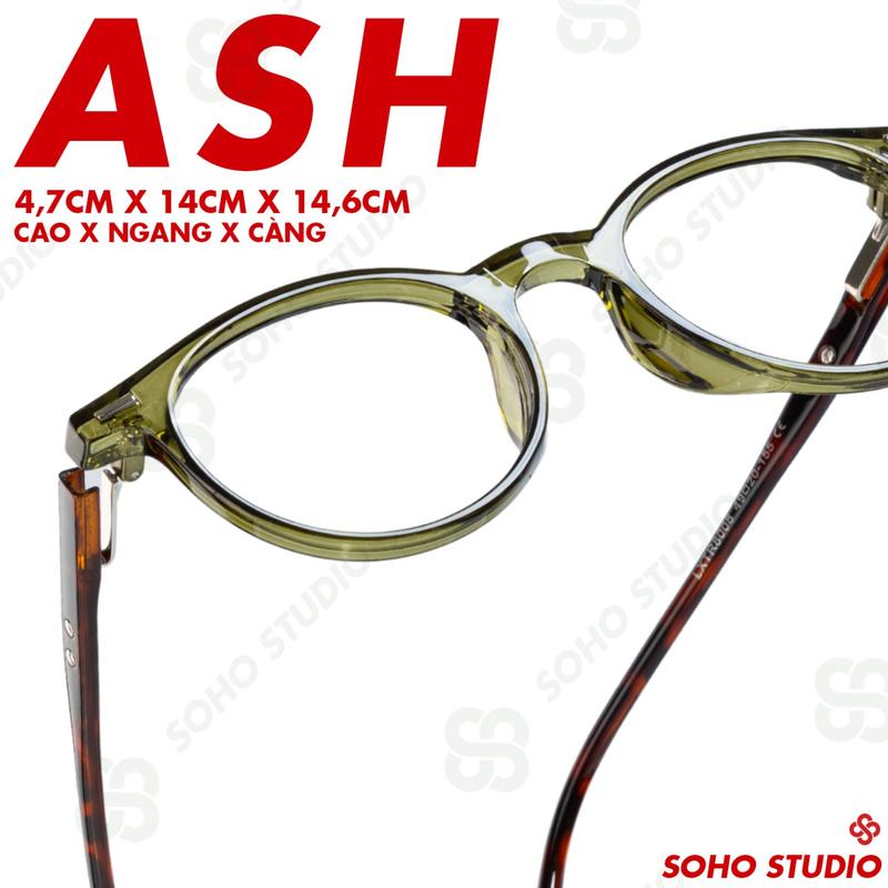 [Kèm tròng chống ASX] Gọng kính ASH Soho Studio gọng thanh mảnh Mắt Kính bo tròn phối màu sáng lạ trẻ trung