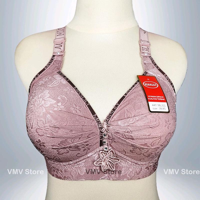 BH/BRA JUMBO MISLILY 311 CUP C TANPA KAWAT BAHN EMBOSE HALUS 1