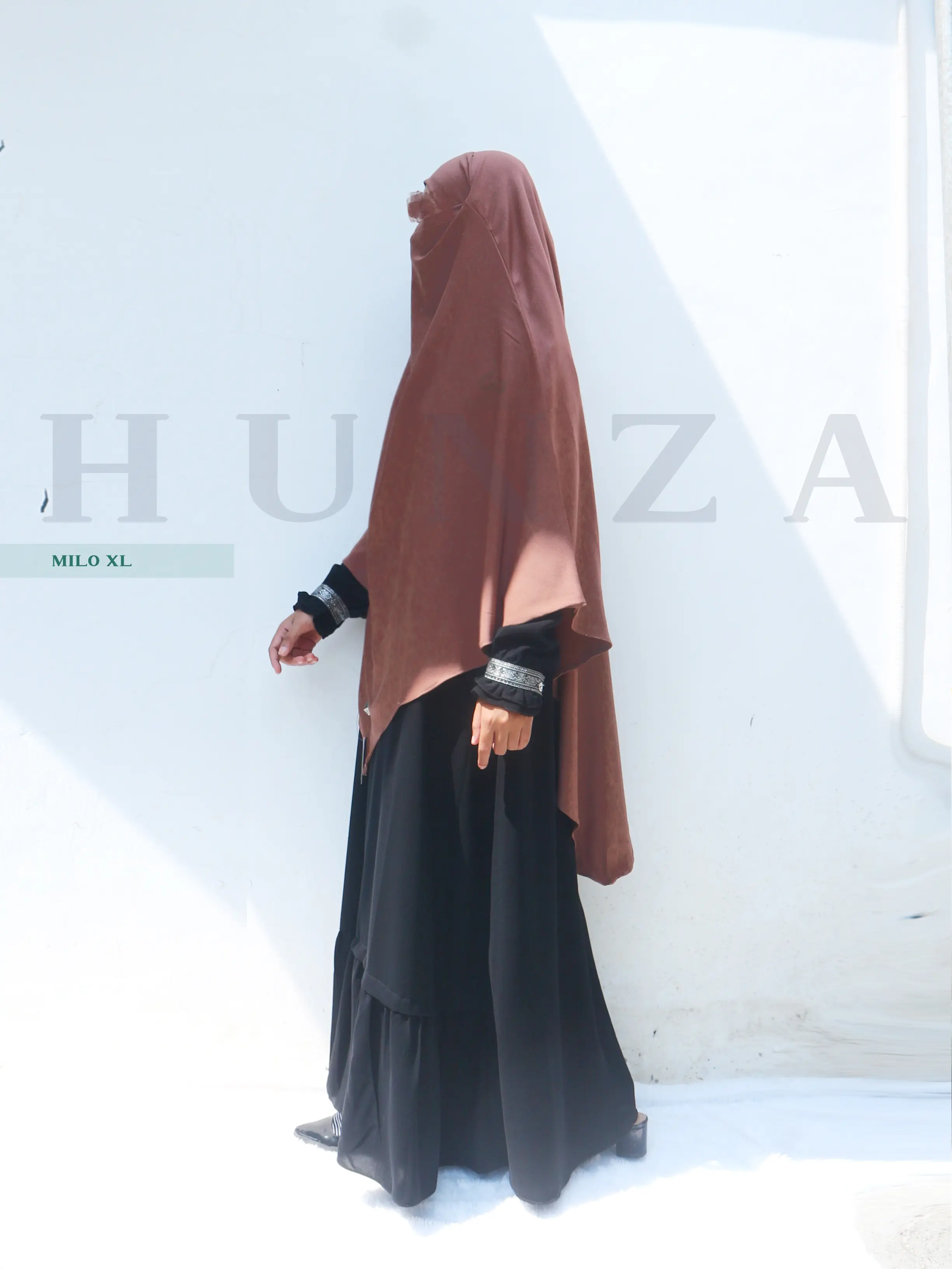 French Khimar Hijab tali hunza jumbo muslimah french  khimar Pad Panjang
