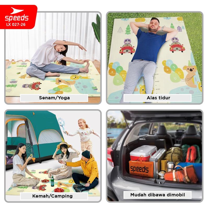 SPEEDS SNI Karpet Lipat Playmat Bayi 115x180cm 9mm Tikar Portable Folding Matras 027-26-A 8