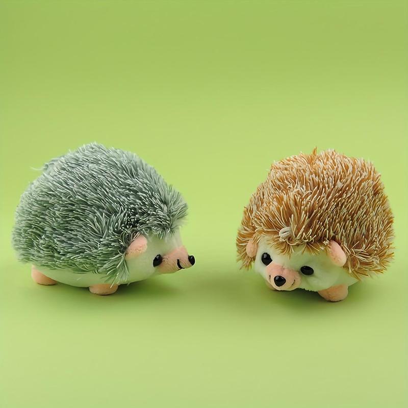 Random Color Cartoon Hedgehog Shaped Plush Toy, 1 Count Small Cute Interactive Toy Gifts for Pets 4