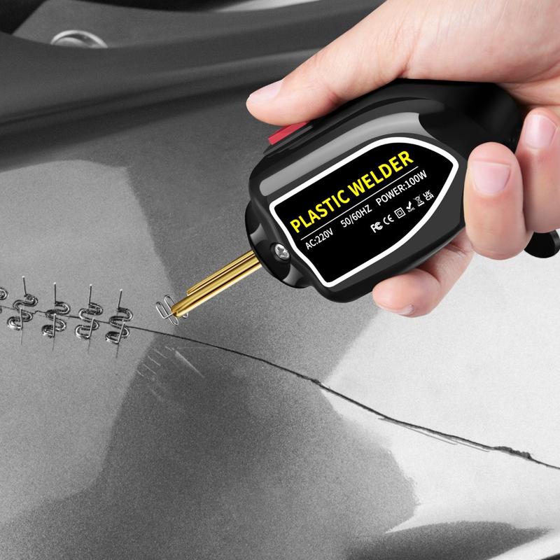 Product Introduction of Useful Plastic Stapler Guns Repair Tools 100W Mini Style Car Bumper Repair High Power UK Plug Welding Welder Machine Kit 25