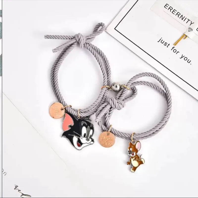 Gelang Couple magnetic Ikon cartoon Karakter Tali Simpul Murah 5