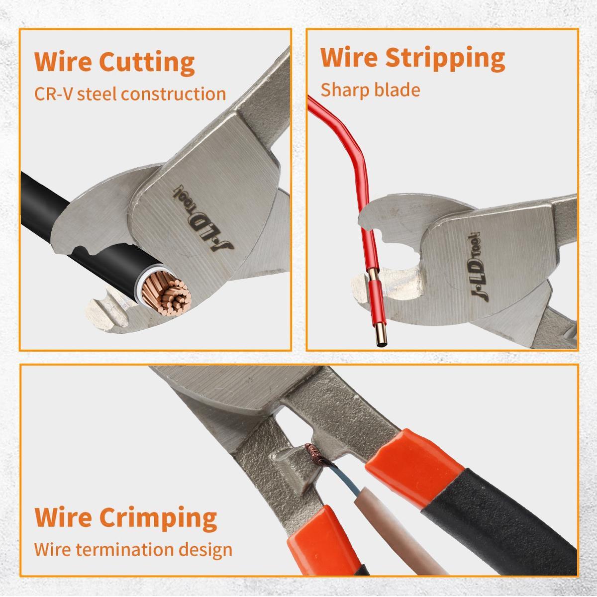 JLD Cable Cutter Multi 6/8/10inch Tang Potong Kabel Alat Pemotong Kabel Kawat Cable Shears