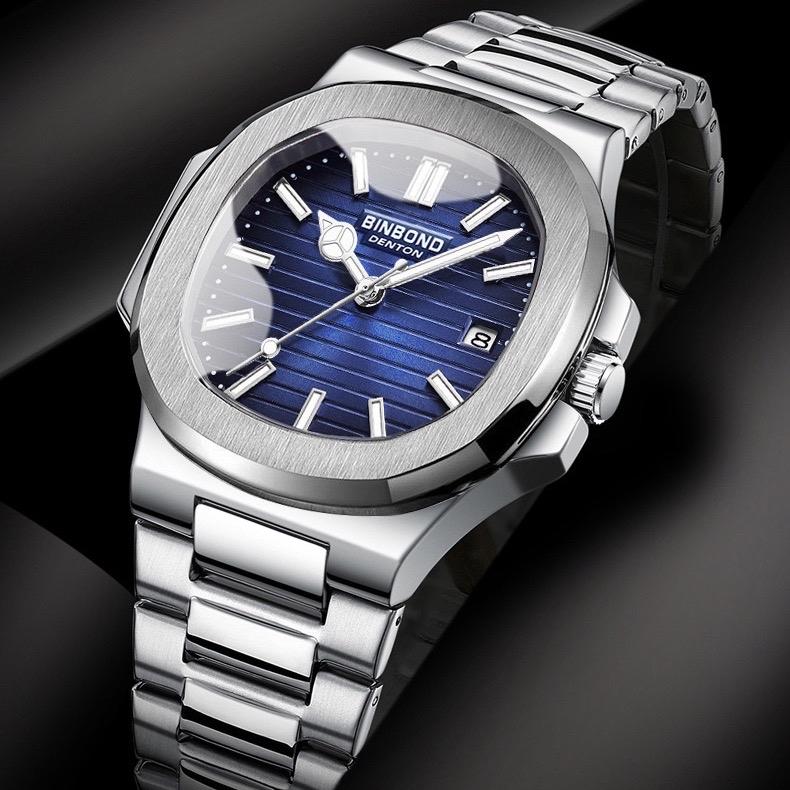 Đồng Hồ Nam BINBOND I24 Tàu Ngầm, Thép Không Gỉ, Bền Màu Có Lịch Và Phát sáng Chống nước Thanh Lịch TẶNG KHĂN MỊN LAU, HỘP ĐỒNG HỒ, PIN DỰ PHÒNG ĐỒNG HỒ ( SỐ LƯỢNG QUÀ TẶNG CÓ HẠN, KIỂM TRA GIỎ HÀNG TRƯỚC KHI THANH TOÁN )