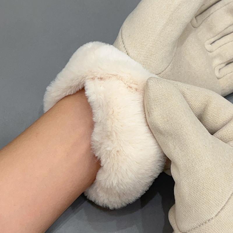 Product Introduction of New Fashion Gloves Autumn Winter Cute Furry Warm Mitts Full Finger Mittens Women Outdoor Sport Female Gloves Screen 17