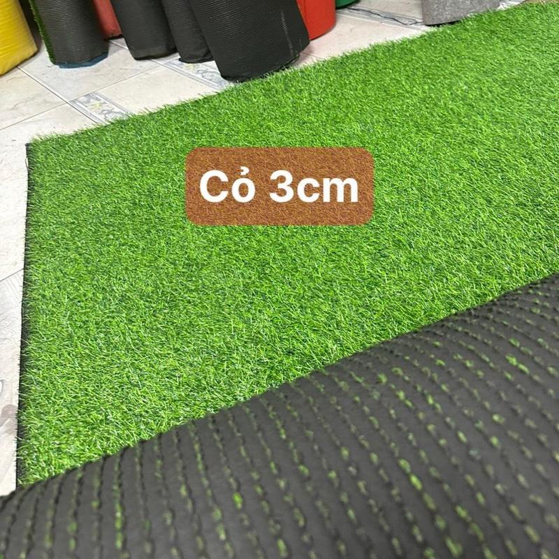 Combo 1x2m thảm cỏ nhân tạo 3cm đế dày 2 lớp dùng trang trí nhà cửa