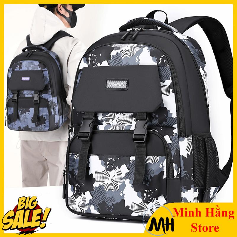 Balo học sinh nam nữ đi học cặp sách cho bé trai  gái học cấp 1 2 3, ba lô unisex trung học vải cao cấp chống nước đựng vừa laptop đẹp