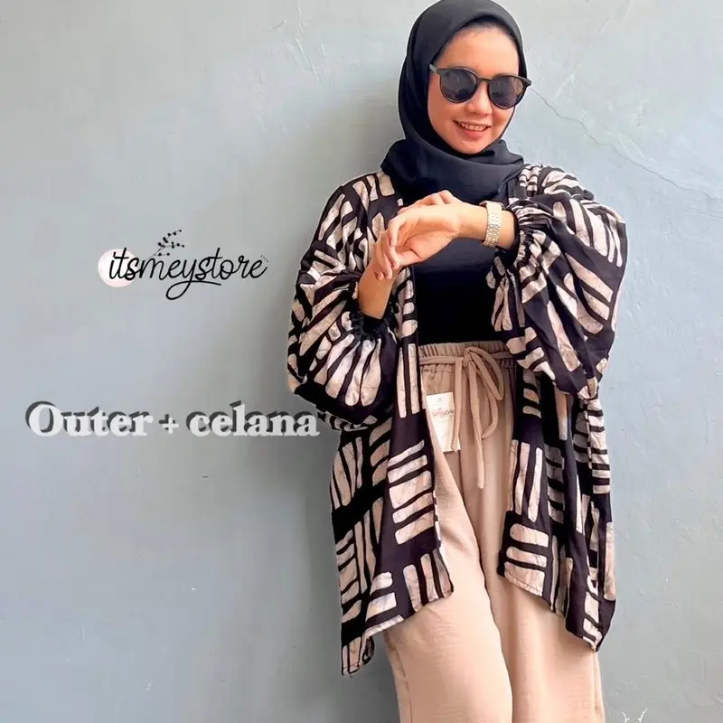 ITSMEY - SET OUTER RAYON KIYOWO WANITA ( CELANA OUTER ) 4