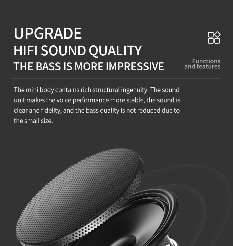 Product Introduction of Spot Goods COD Portable wireless Bluetooth speaker, outdoor sports stereo support, mobile phone subwoofer, mini portable speaker 5