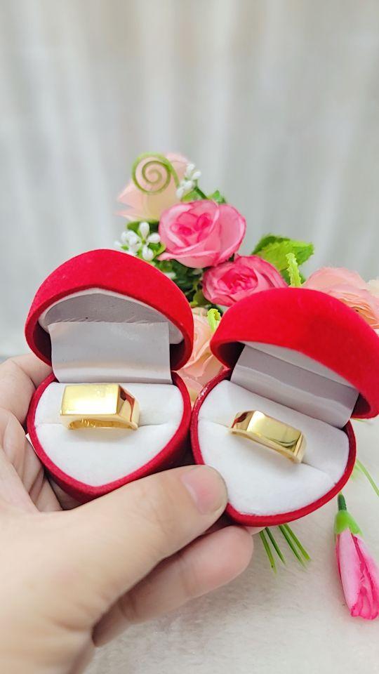 Product Introduction of Nhẫn đồng vàng mặt vuông 3c, 5c màu vàng 24k , nam nữ đeo được 8