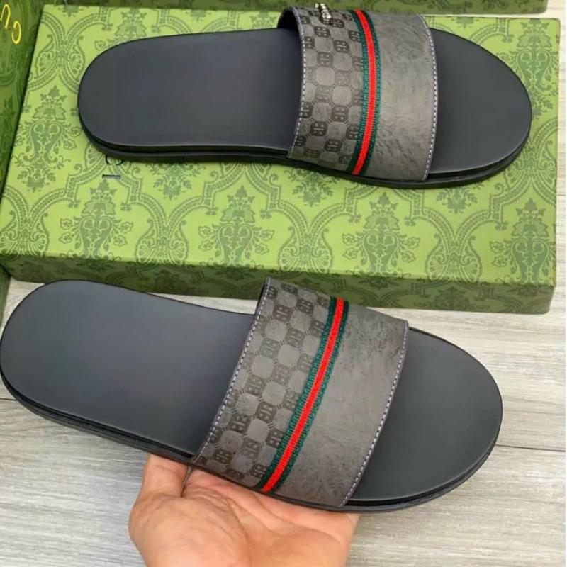 G.Ờ.CÊ Nam Quai Bản Ngang Da Cừu Slipper Nhung DéP Đế Bằng Quai Ngang tông dsq lining giay dimua dép