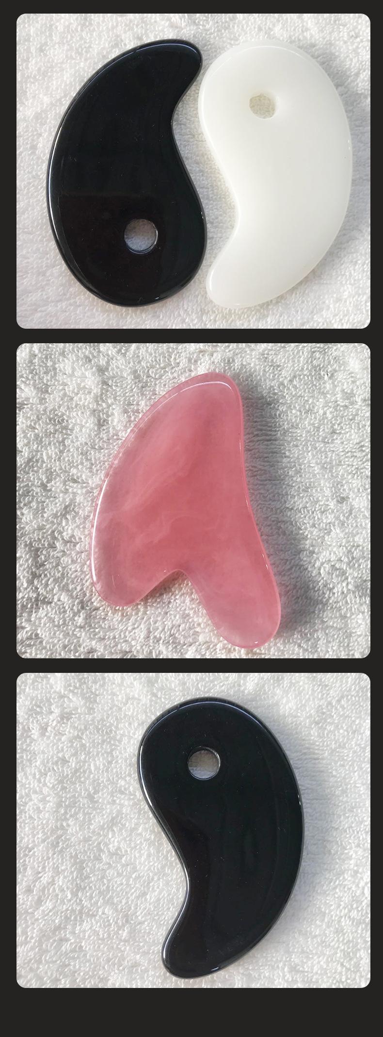 Product Introduction of Beeswax Rose Quartz Jade Roller Guasha Scraping Massage Scraper Face Massager Roller Board Facial Eye Care Gua Sha Tools Skincare Comfort 21