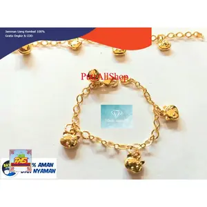 (PAS) Gelang Kaki Anak perempuan usia 6 bulan -3 tahun Asli titanium Anti Karat Bayi