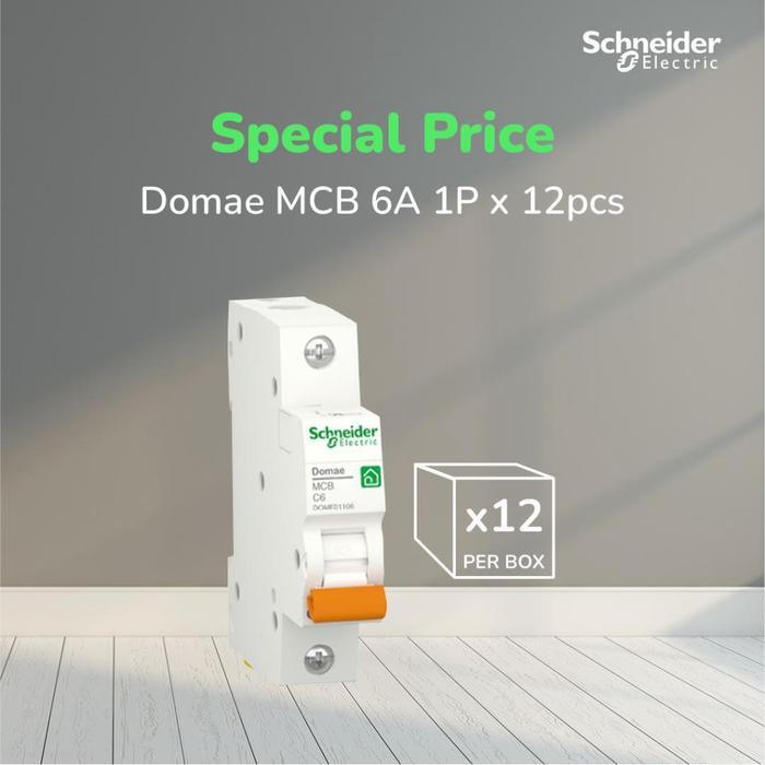 Gambar Schneider Electric MCB DOMAE 1P 6A - DOMF01106 (12Pcs) dari Schneider Electric Indonesia Kota Administrasi Jakarta Timur Tokopedia