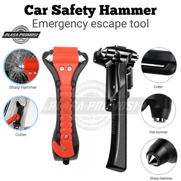 Emergency Glass Breaker / Palu Pemecah Kaca Jendela / Hammer 2in1