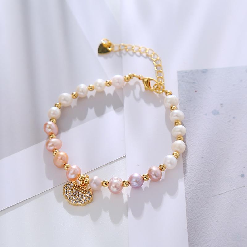 Vòng Tay Ngọc Trai Nước Ngọt, Thiết Kế Một Mảnh Trang Trí Ngọc Trai Baroque Zhen, Kệ Trang Sức Nhỏ Thích Hợp Cho Người Nổi Tiếng Trên Internet, Bán Trực Tiếp 0