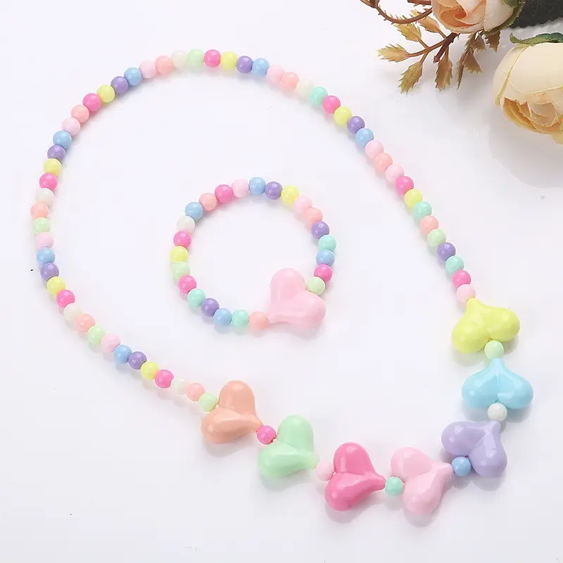 Set vòng tay + vòng cổ điệu đà nhiều sắc màu cho bé gái 1