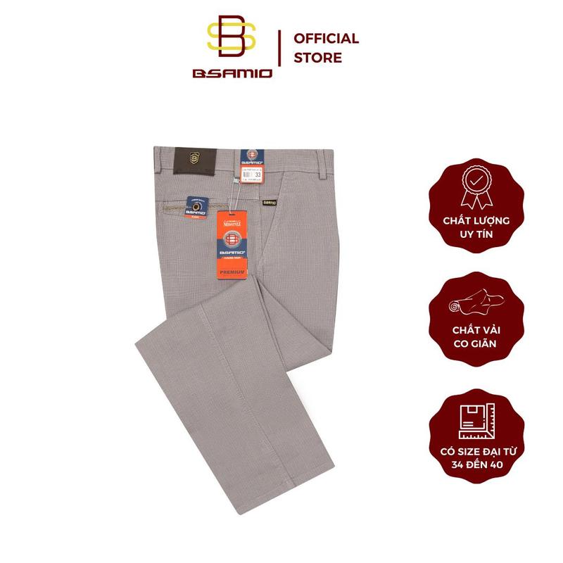 Quần Kaki Trung Niên Cao Cấp Chất Vải Co Giãn Nhẹ 3