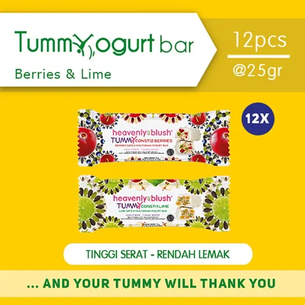 Yogurt Heavenly Blush Tummy Bar (12x25 Gr)