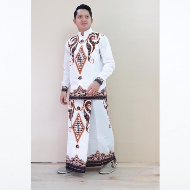 Product Introduction of Baju kemeja koko setelan sarung batik solo full furing motif PERMATA PUTIH 2