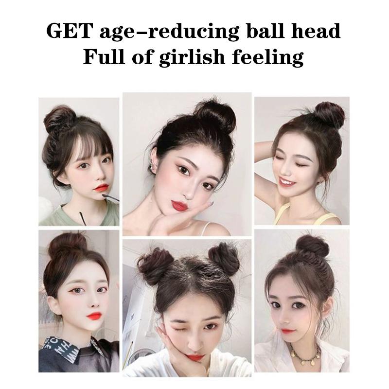 Product Introduction of Tóc Giả Búi Tóc, Tóc Tổng Hợp, Tóc Nối Đuôi Ngựa Cho Nữ, Kiểu Tóc Scrunchie, Bun Co Giãn, Kẹp Tóc 15