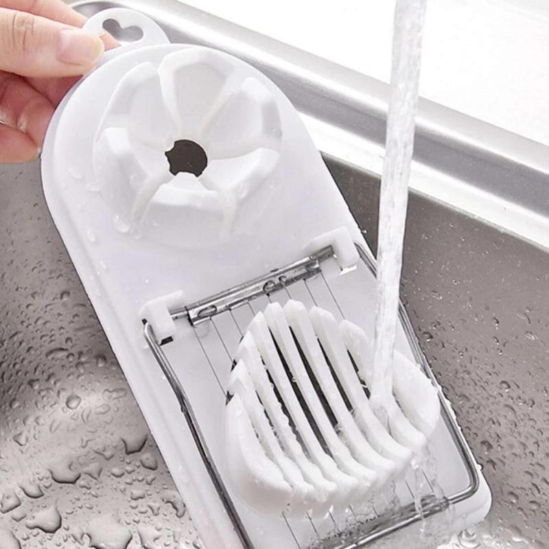 Stainless Steel Egg Slicer, 1 Count 2 in 1 Egg Cutter, Double Ended Stainless Steel Food Slicer, Kitchen Gadget for Home Use, Kitchen Accessories, Dorm Essentials 8