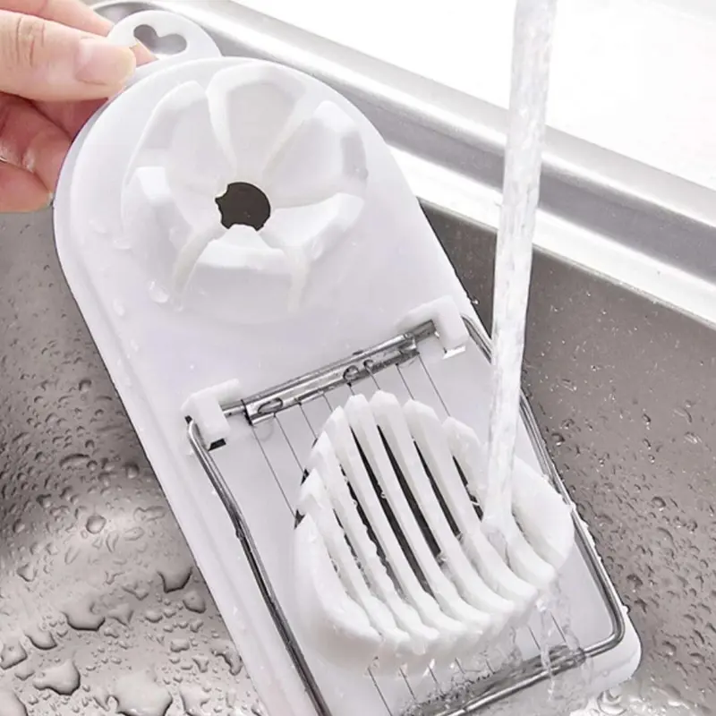 Stainless Steel Egg Slicer, 1 Count 2 in 1 Egg Cutter, Double Ended Stainless Steel Food Slicer, Kitchen Gadget for Home Use, Kitchen Accessories, Dorm Essentials 8