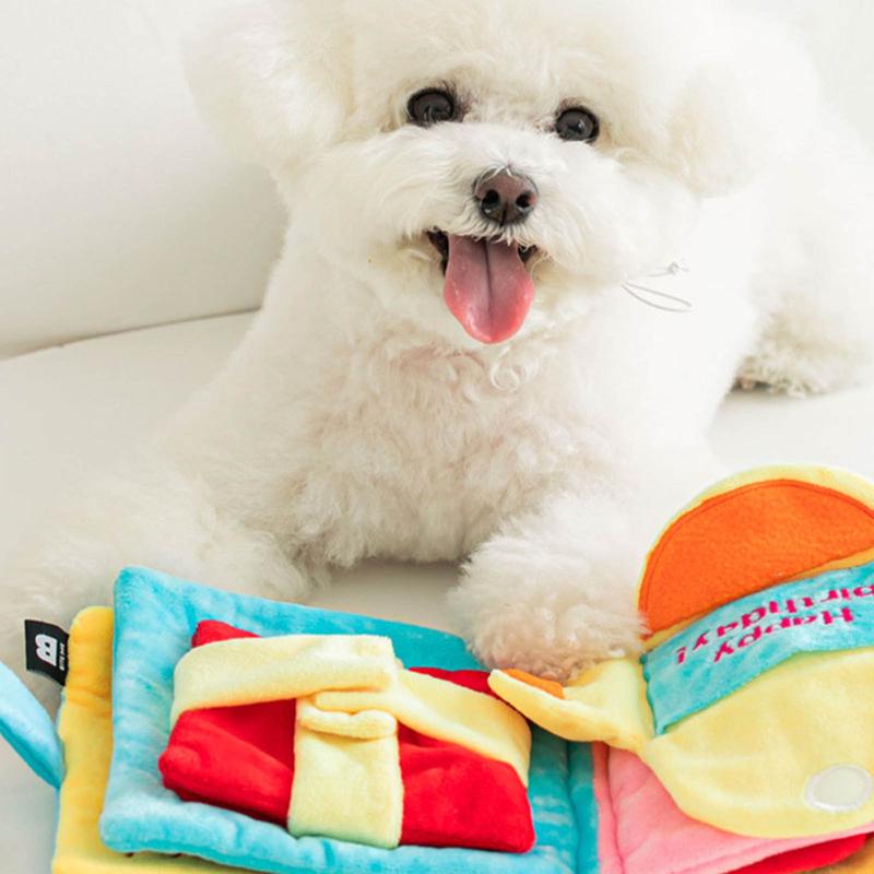 HEHUS Dog Plush Toy Snuffle Stuffed Animal Dispensing Books Interactive Chew Toys 2