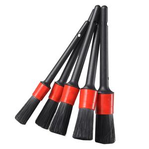 Set de Cepillos para Detallado de Autos, 5 piezas Cepillo de Limpieza para Detalle de Tablero, Salida de Aire y Rueda, Accesorios Profesionales para Lavado de Autos