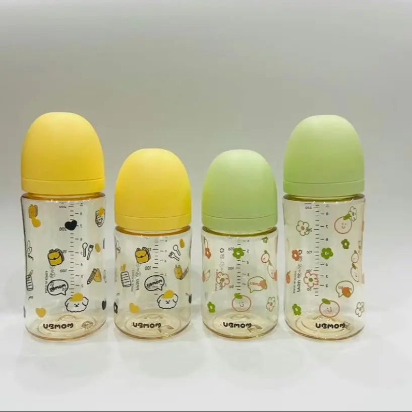 Bình sữa UBMOM Cổ rộng nhựa PPSU dung tích 200ml/ 280ml Cho Bé Voi bìnhsữa chobé